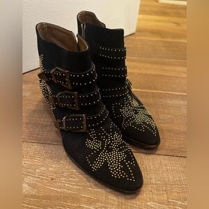 Chloe Susanna Boot in rare navy suede